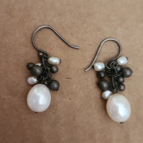 Silpada Silver and Pearl Earring Trio - Picture 4 of 4